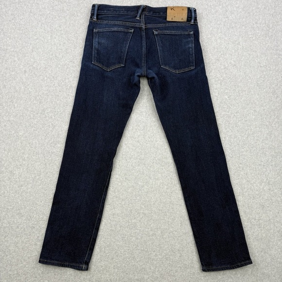 Hiroshi Kato Jeans Mens 32x28 Blue Indigo Raw The Pen Selvedge Slim Made In USA - Picture 7 of 16